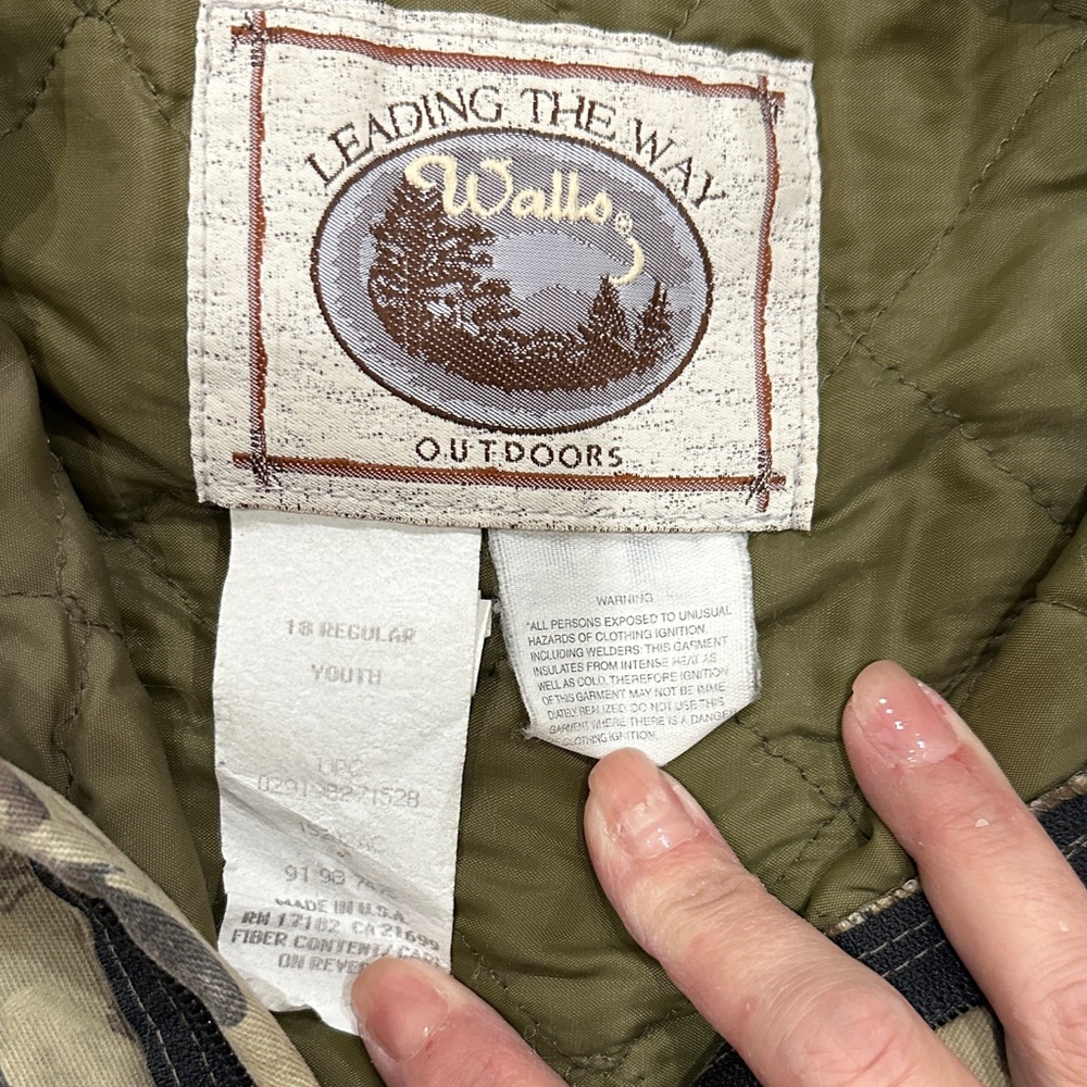 Walls  Outdoor youth coveralls 18 reg